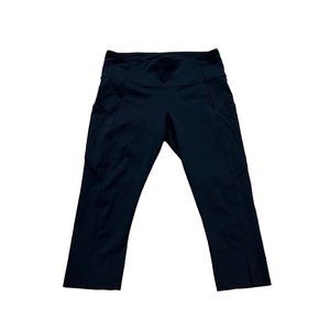 Lululemon Women's Fast Free Crop II 19" Non-Reflective True Navy Size 8 EUC